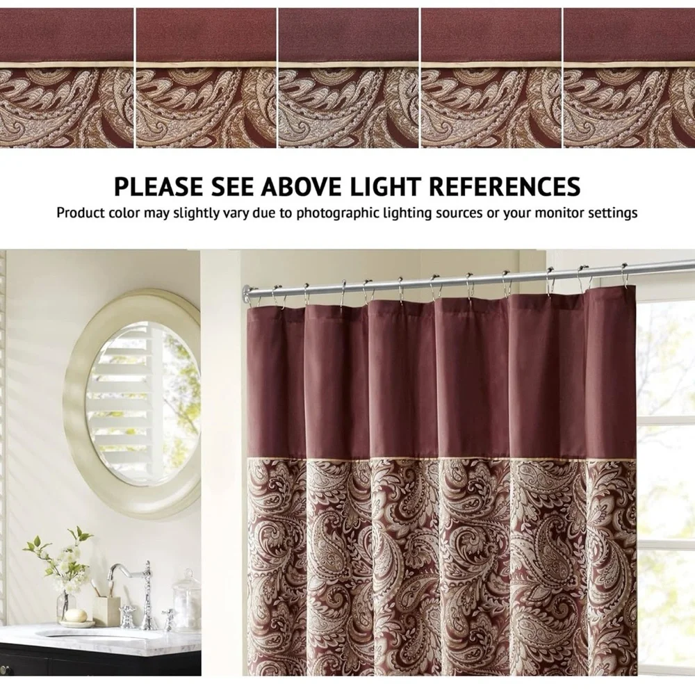Madison Park Aubrey Jacquard Traditional Shower Curtains
